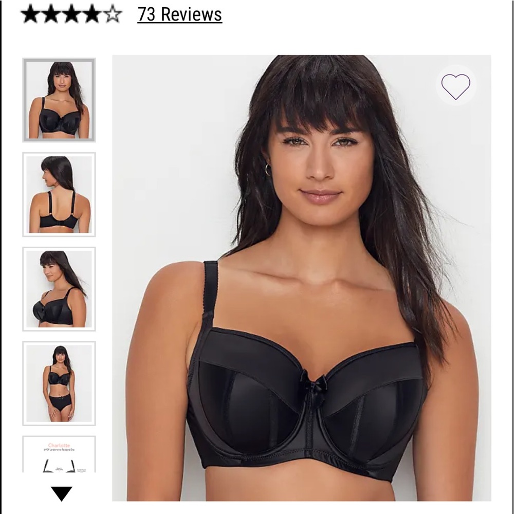 Parfait Charlotte side support bra 40K black